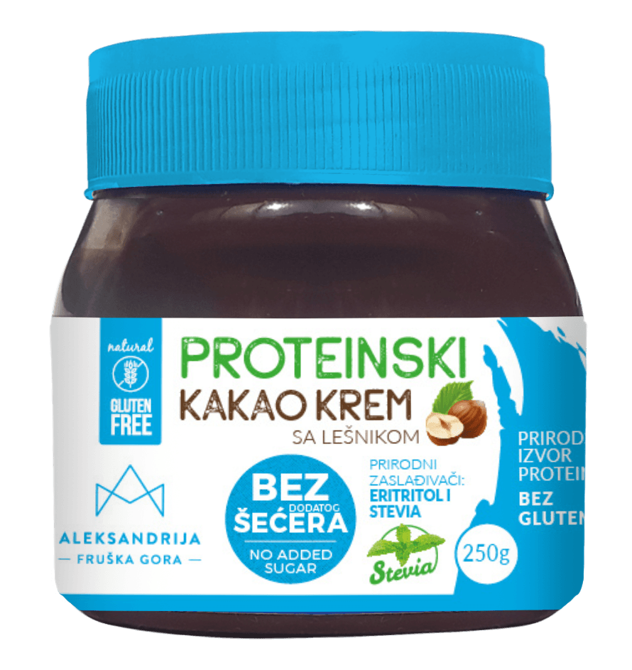 Selected image for ALEKSANDRIJA Proteinski kakao krem sa lešnikom bez šećera i bez glutena