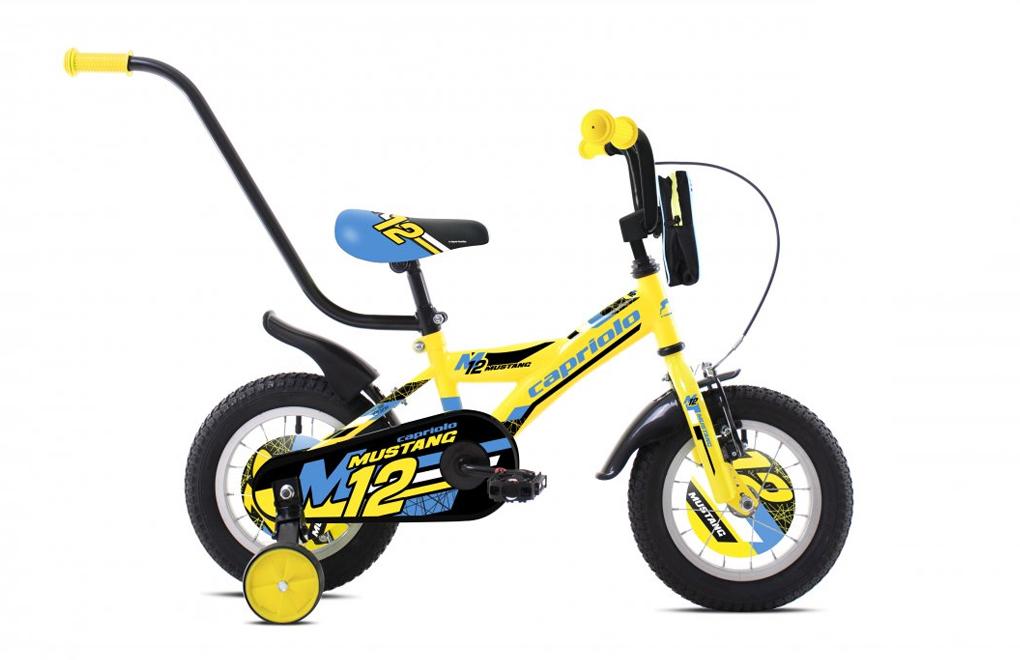 Capriolo Mustang Bicikl za dečake, 12", Žuti