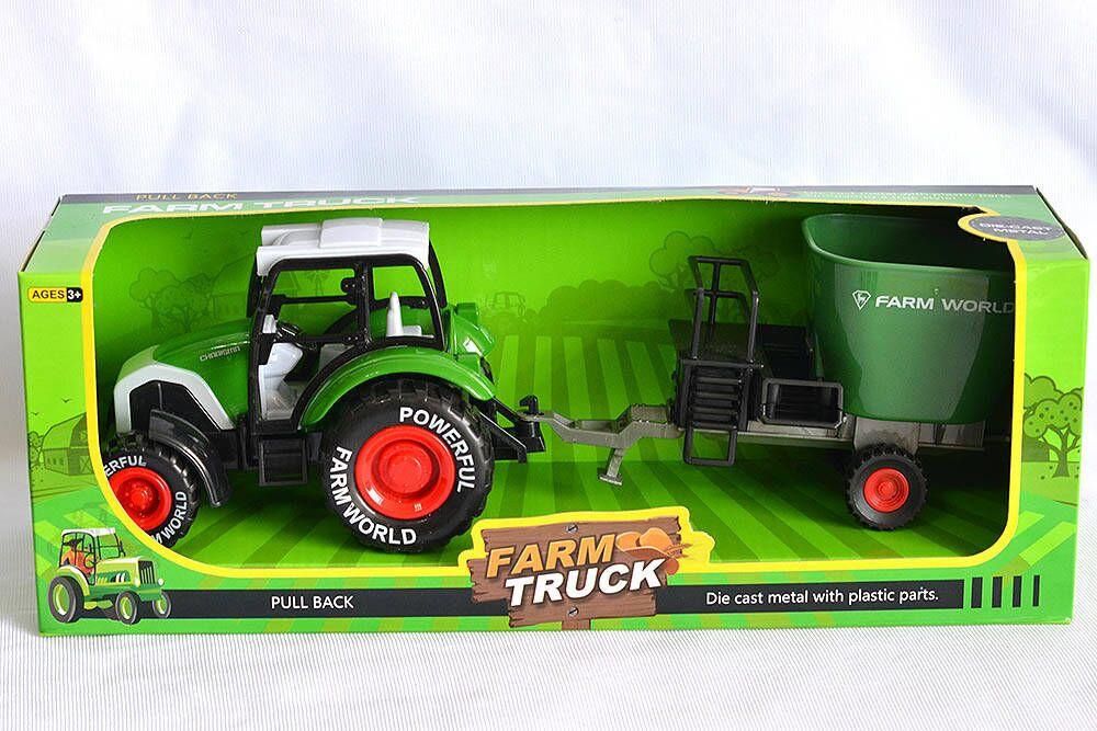 MERX Igračka Traktor 14.5cm zelena