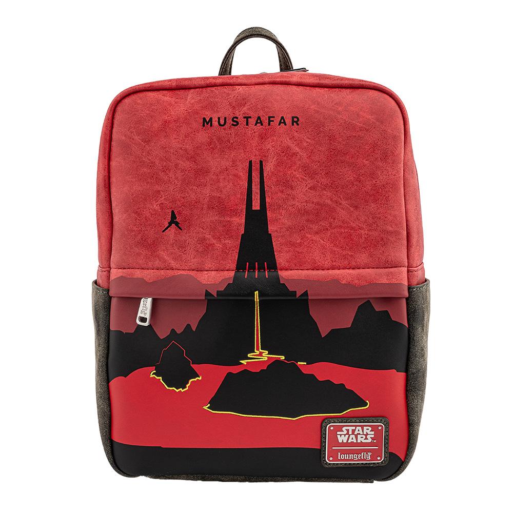 LOUNGEFLY Ranac Star Wars Lands Mustafar Mini Backpack crveni