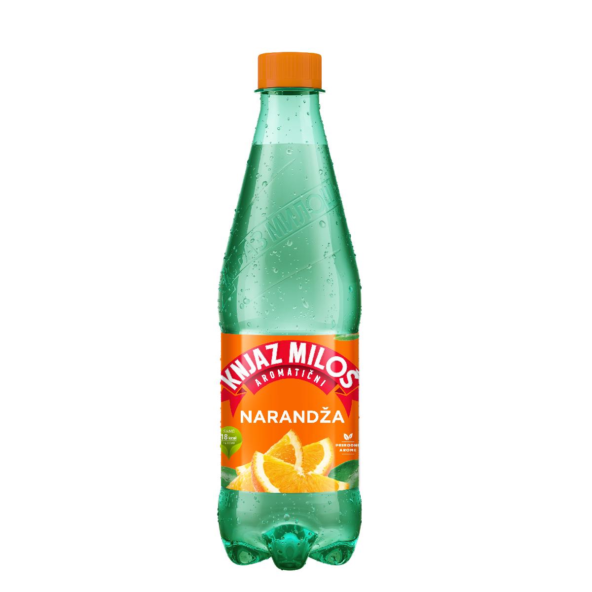 KNJAZ MILOŠ Aromatični Gazirana voda sa ukusom, ukus narandže, 0.5L