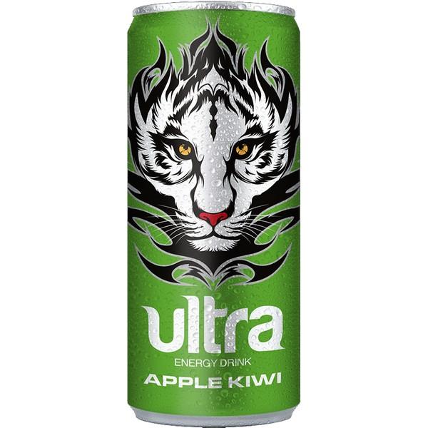 Ultra Energy Apple Kiwi Gazirani sok, 0.25L