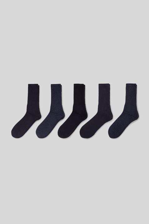 C&A Muške čarape, Za tenis, Set od 5, Crne