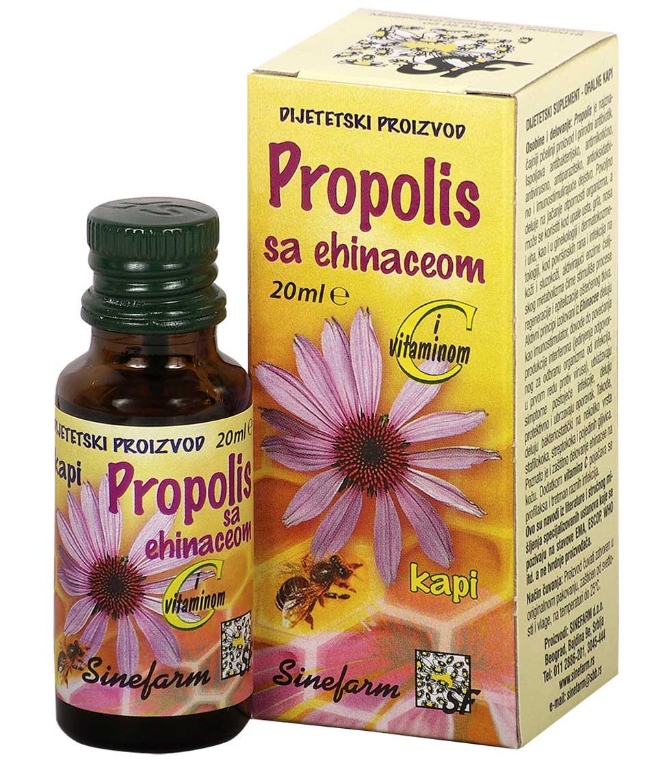 SINEFARM Propolis kapi sa ehinaceom i C vitaminom 20 ml