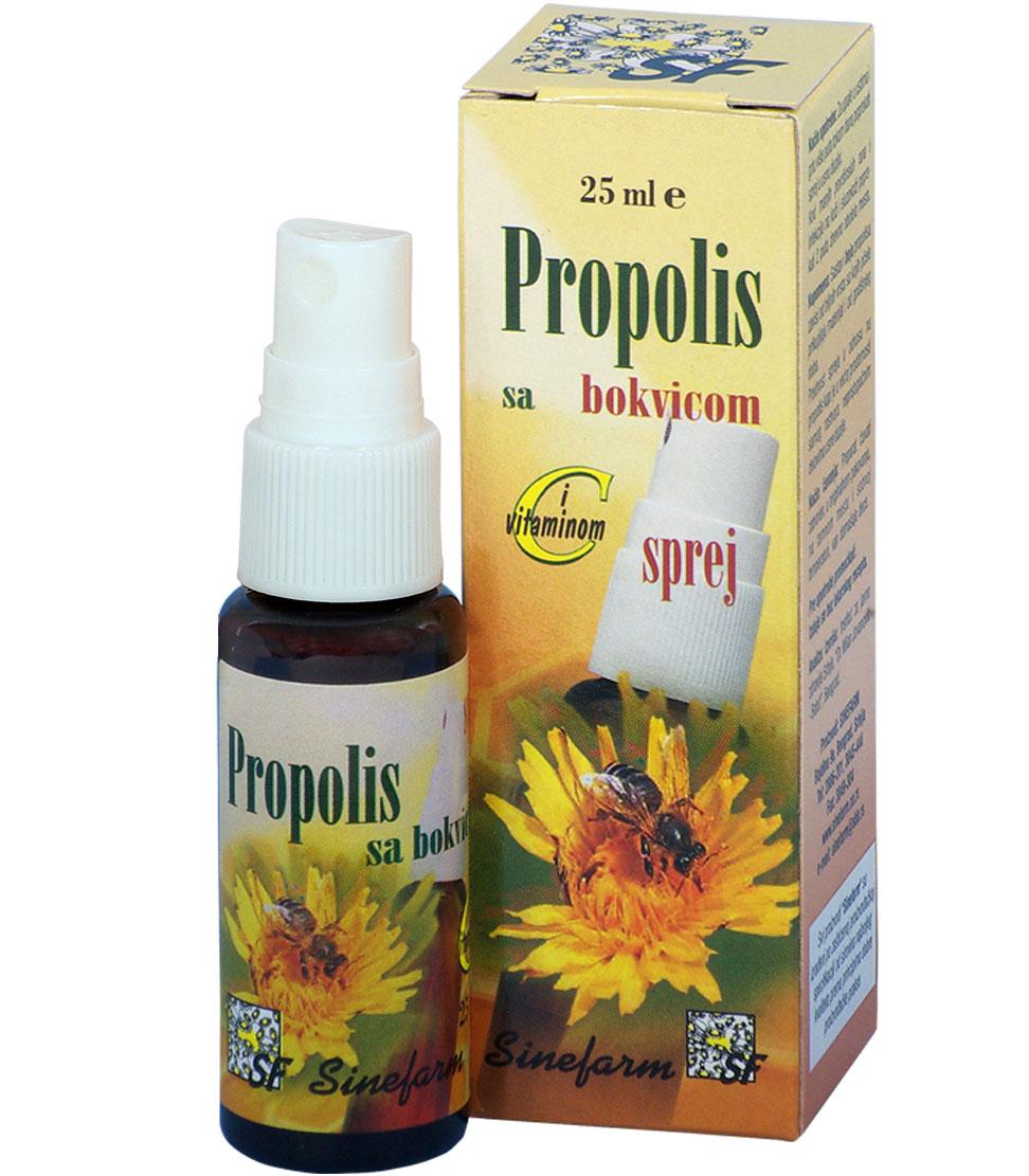 SINEFARM Propolis sprej sa bokvicom i C vitaminom 25ml