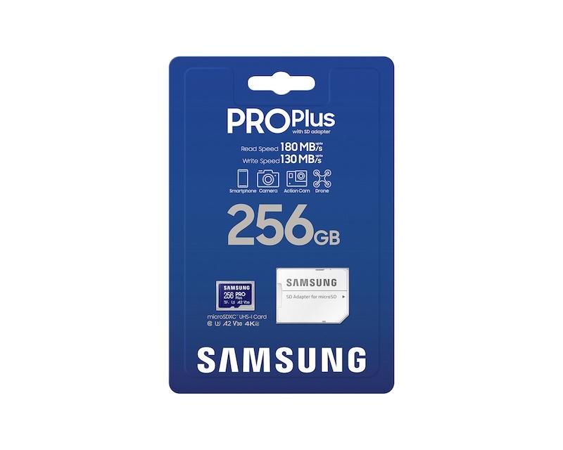 Selected image for SAMSUNG Memorijska kartica PRO PLUS MicroSDXC 256GB U3 + SD Adapter MB-MD256SA