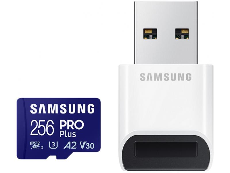 Selected image for SAMSUNG PRO PLUS Micro SDXC 256GB U3 + Card Reader (MB-MD256SB/WW)