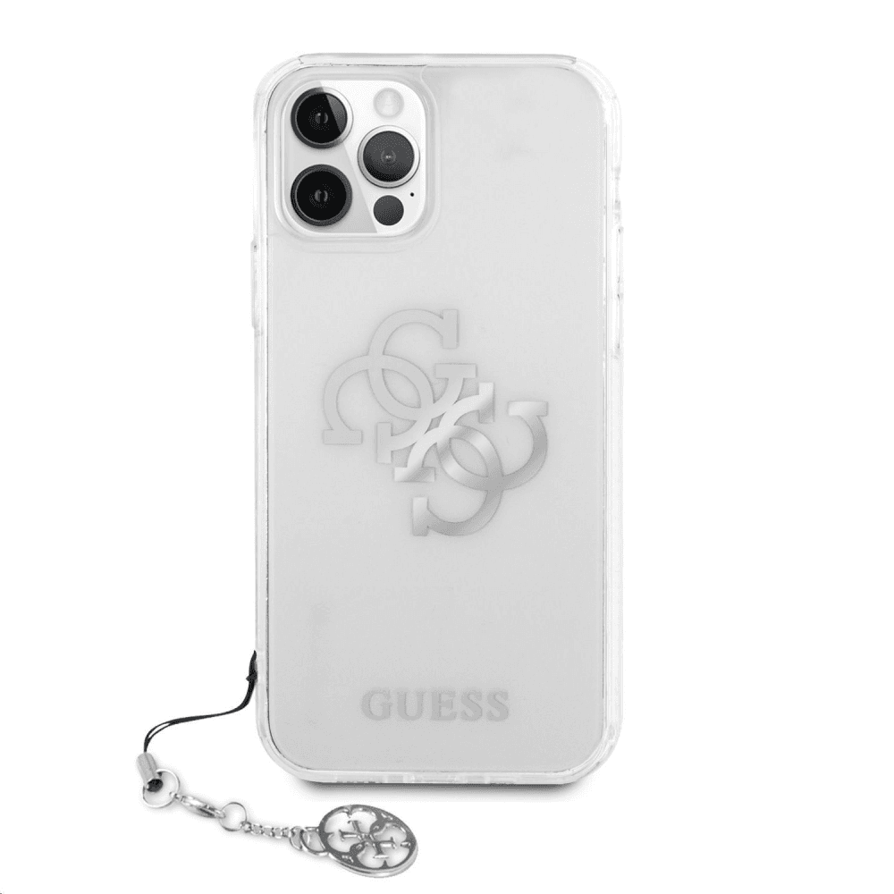 Guess GUESS Maska za iPhone 12 Pro Max 6.7 Hc PC 4G Metal Charm (GUHCP12LKS4GSI) srebrna