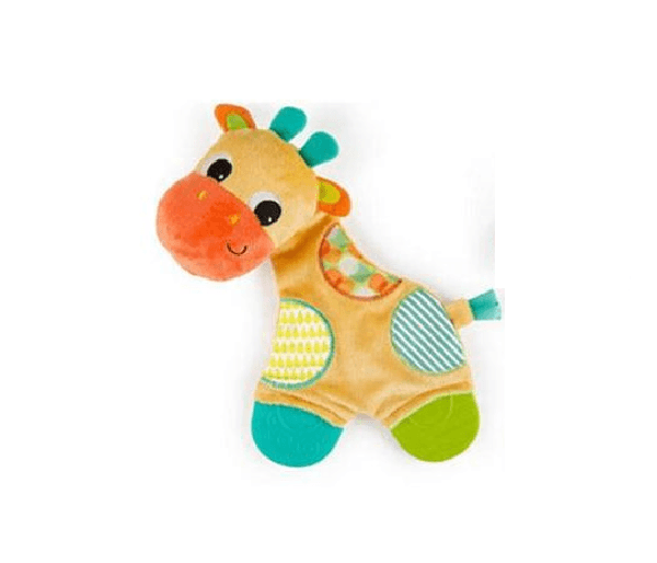 BRIGHT STARS Zvečka glodalica za bebe Žirafa 8916 narandžasta