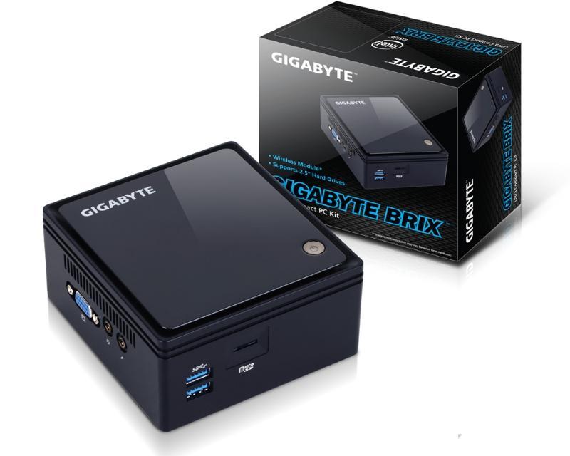 GIGABYTE Mini PC GB-BACE-3160 BRIX Intel Quad Core J3160 1.6GHz (2.24GHz)