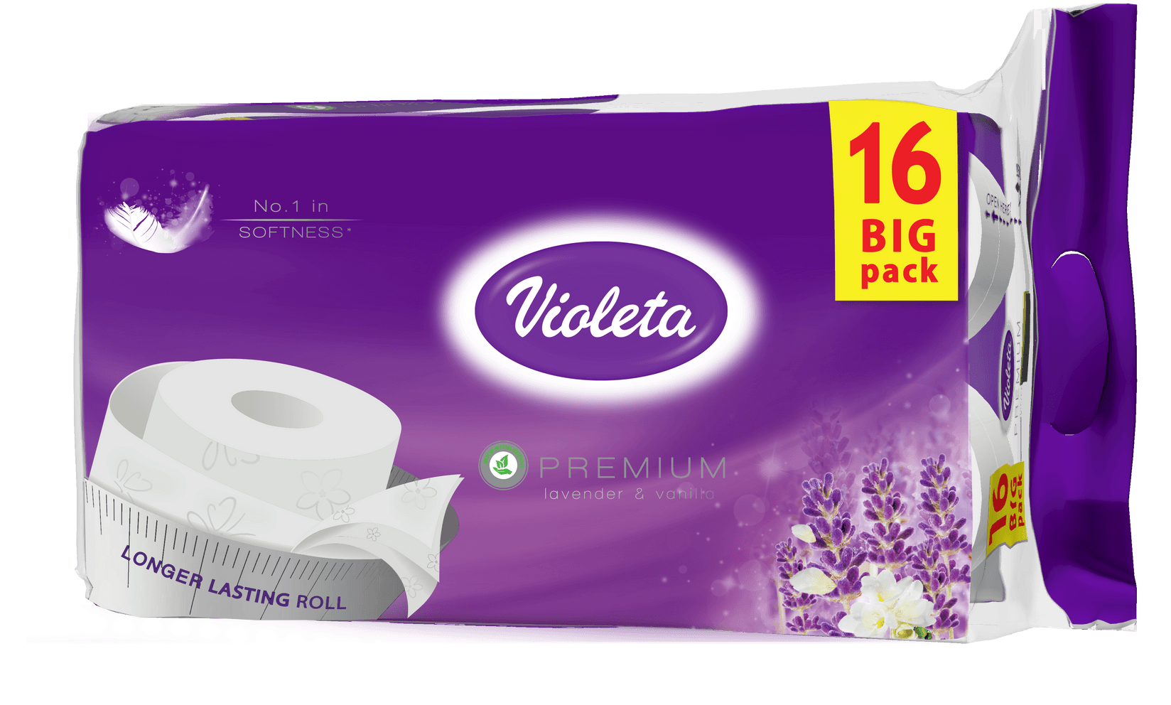 Selected image for VIOLETA Premium toalet papir, Lavanda, 16/1