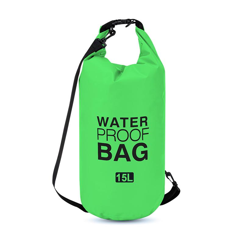 Vodootporna torba Dry Bag, 15L, Zelena