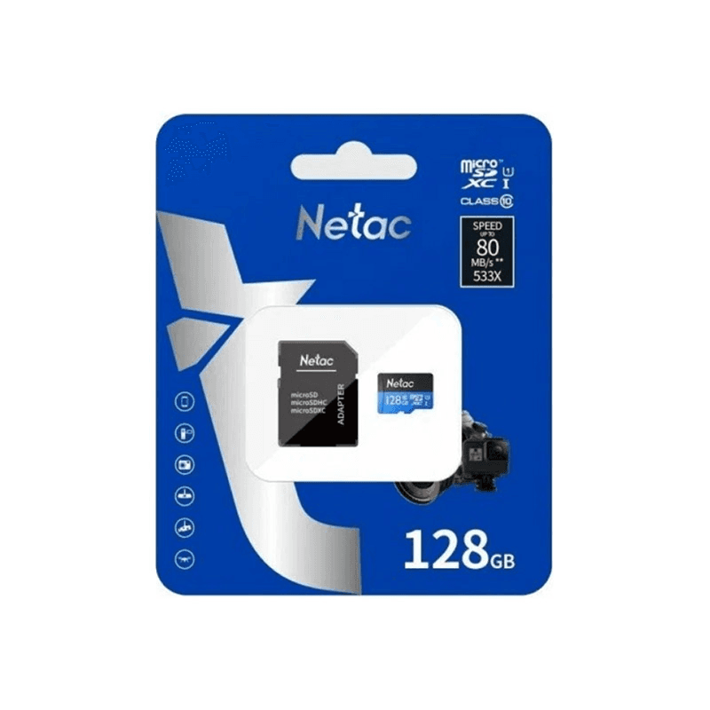 Selected image for NETAC Micro SD 128GB P500 Standard NT02P500STN-128G-R+adapter