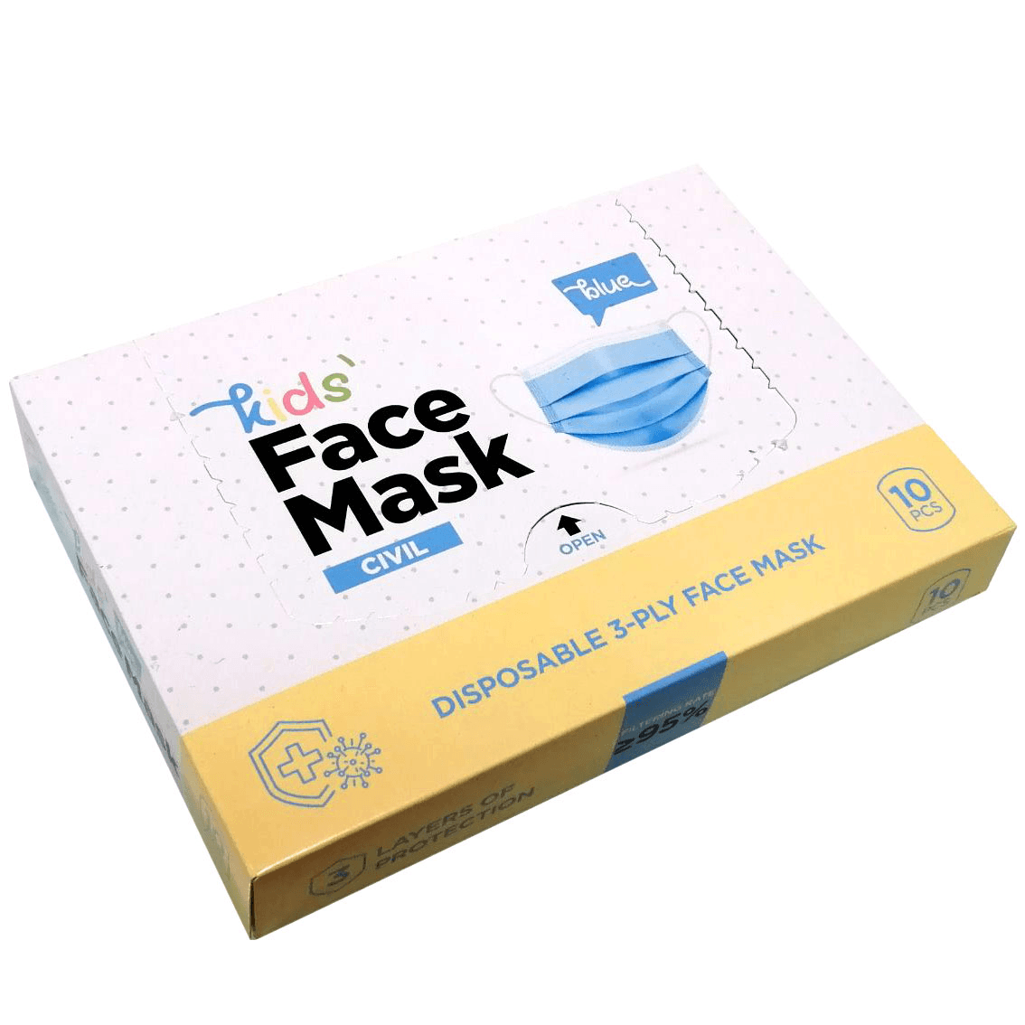 Dečije jednokratne zaštitne maske za lice 10/1 plave