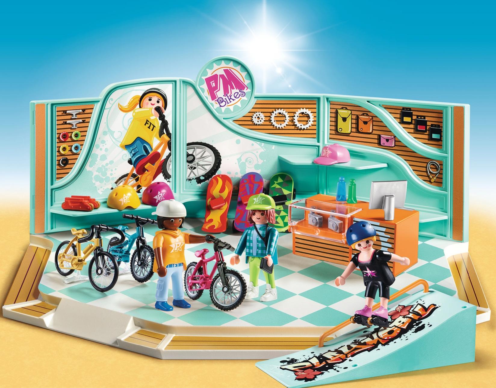 PLAYMOBIL Set za igranje City Life Prodavnica bicikala i skejtova