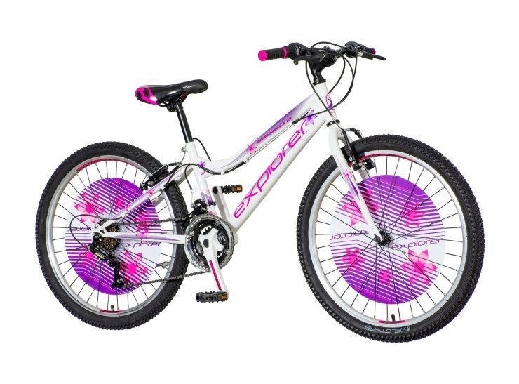 EXPLORER Bicikl za devojčice MAG244 24"/13" Magnito roze-beli