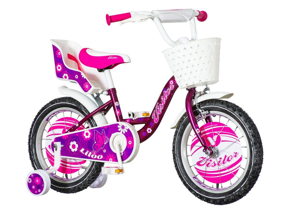 VISITOR Bicikl za devojčice LIL160 16" ljubičasti