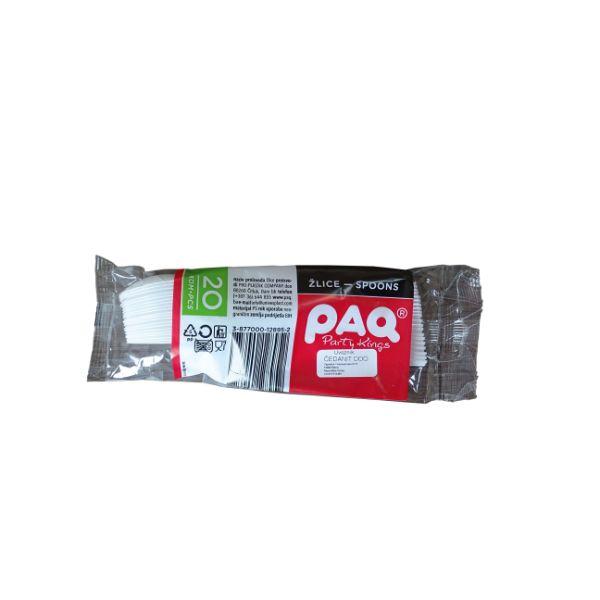 PAQ Plastične kašike 20/1 bele