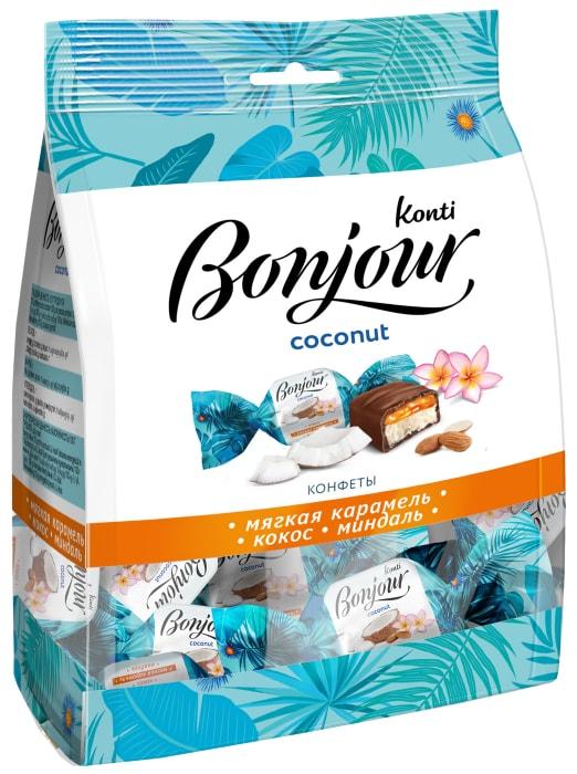 KONTI Čokoladne bombone Bonjour kokos-karamela 500g