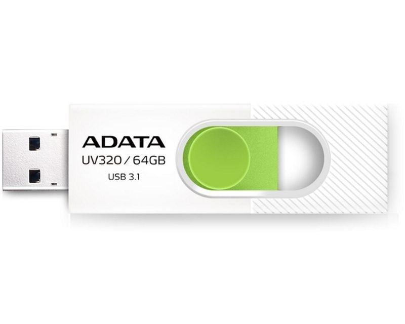 A-DATA USB Fleš AUV320-64G-RWHGN 64GB 3.1 belo-zeleni