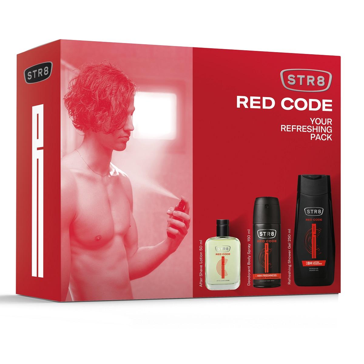 Selected image for STR8 Red Code Set losion posle brijanja 50 ml, dezodorans u spreju 150 ml i gel za tuširanje 250 ml