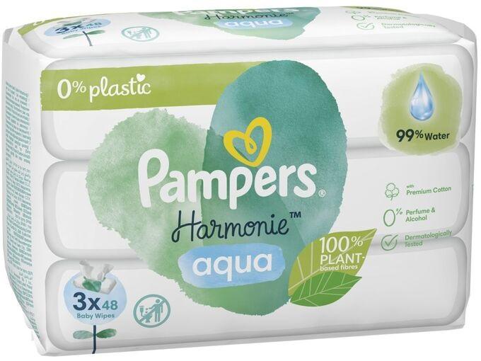 PAMPERS Aqua Pure Vlažne maramice, 3x48/1