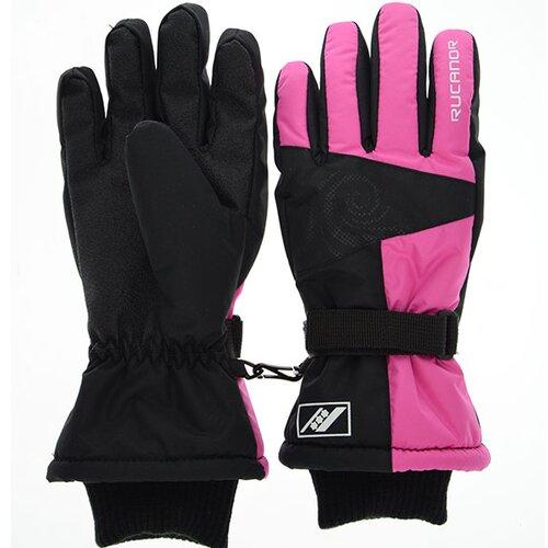 RUCANOR Ženske rukavice za skijanje Jada 29333-210 crno-roze